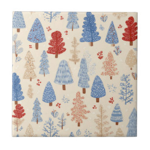 Scandinavian Winter Forest Pattern (1) Tile