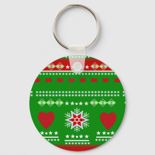 Scandinavian Winter Scene Keychain