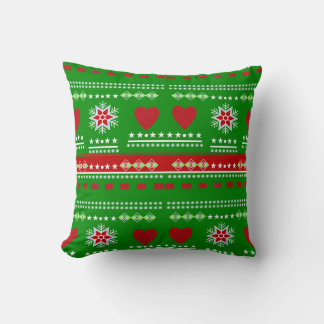 Scandinavian Winter Scene Throw Pillow