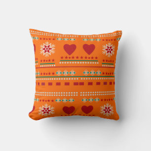 Scandinavian Winter Scene Throw Pillow