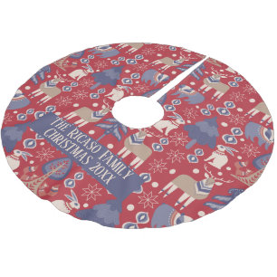 Scandinavian Woodland Winter Personalized Brushed Polyester Tree Skirt