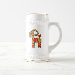 Scandinavian Yule Goat Beer Stein