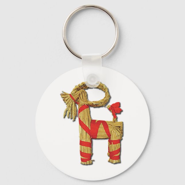 Scandinavian Yule Goat Keychain (Front)