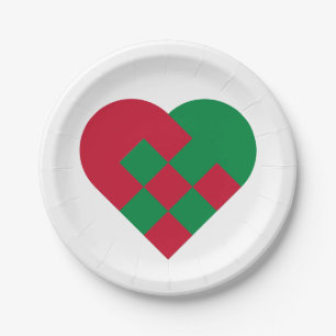 Scandinavian Yule Hear - Christmas Holiday - Paper Plate