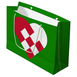 Scandinavian Yule Heart Gift Bag - Large