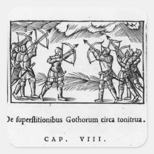 Scandinavians using their arrows square sticker