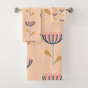 Scandinavie Folk Style modèle floral en Pêche