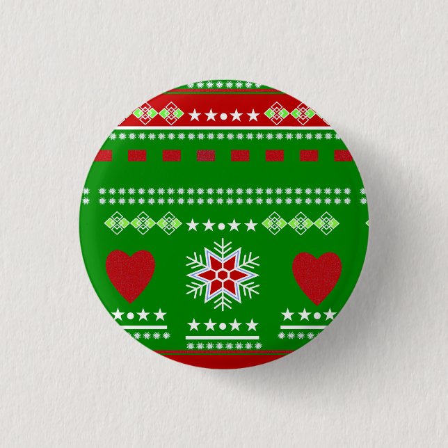 Scandinavien Winter 1 Inch Round Button (Front)