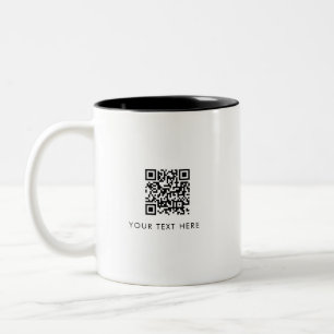 Scannable Business Website QR Code Advertising Two-Tone Coffee Mug
