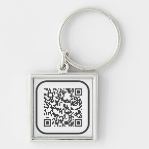 Scannable QR Bar code Keychain