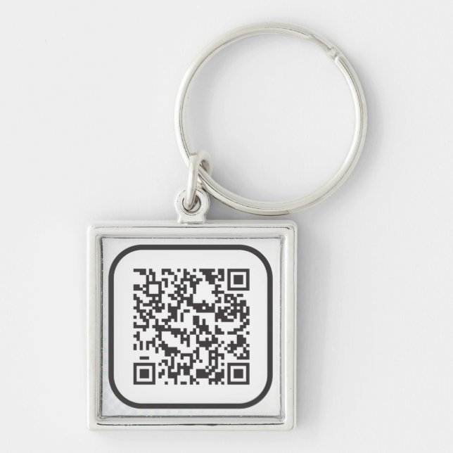 Scannable QR Bar code Keychain (Front)