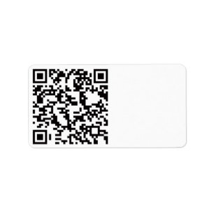 Scannable QR Bar code Label