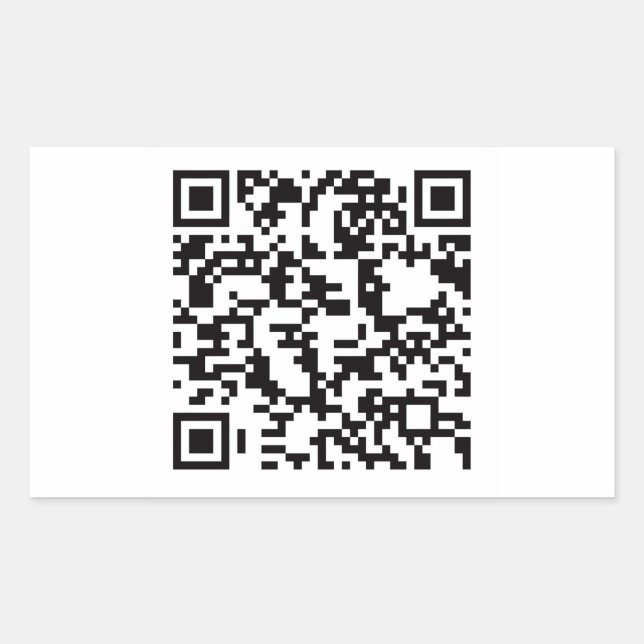 Scannable QR Bar code Sticker (Front)