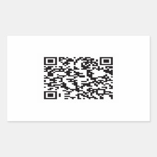 Scannable QR Bar code Sticker