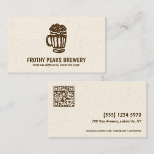 Scannable QR Brewery Business Card