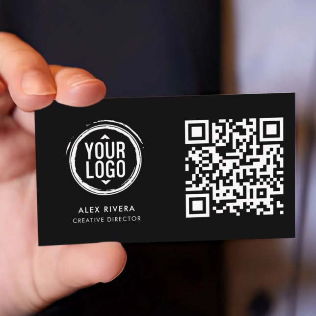 Scannable QR Code Contact Card - Black & White (Scannable QR Code Contact Card)
