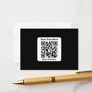 Scannable QR Code Template w/Editable Text