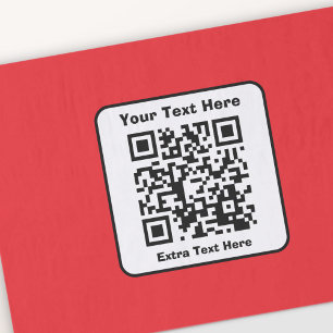 Scannable QR Code Template w/Editable Text Tissue Paper