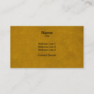 Scanned Kraft Paper Texture Strong Mustard Business Card