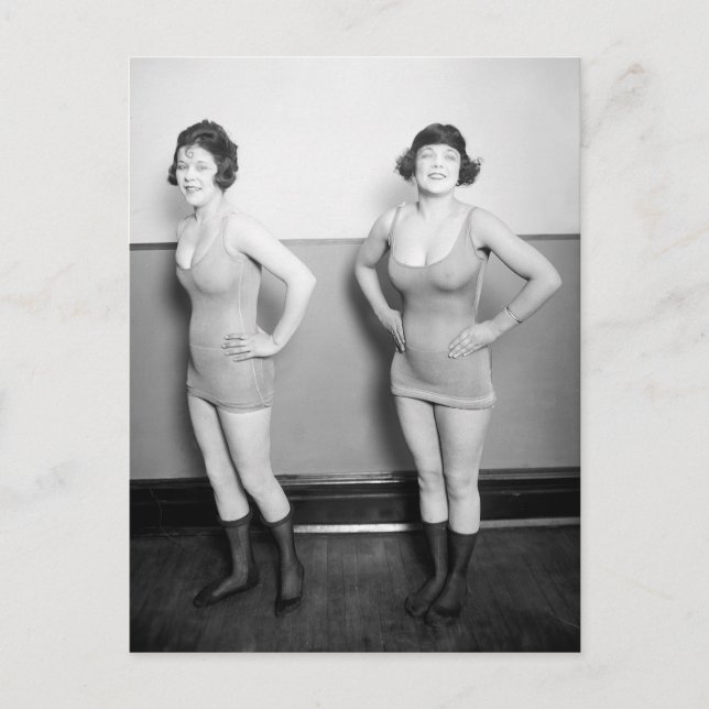 Scantily Clad Chorus Girls, 1920 Postcard (Front)
