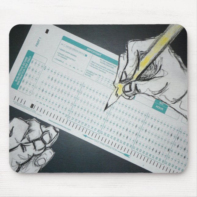 scantron illustration mouse pad (Front)