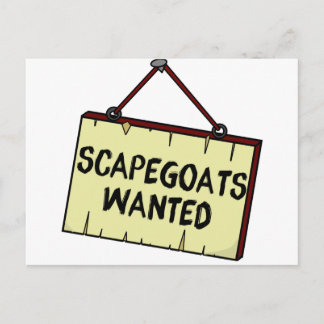 Scapegoats Wanted Postcard