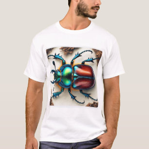 Scarab Beetle Realism 061124IREF222 - Watercolor T-Shirt
