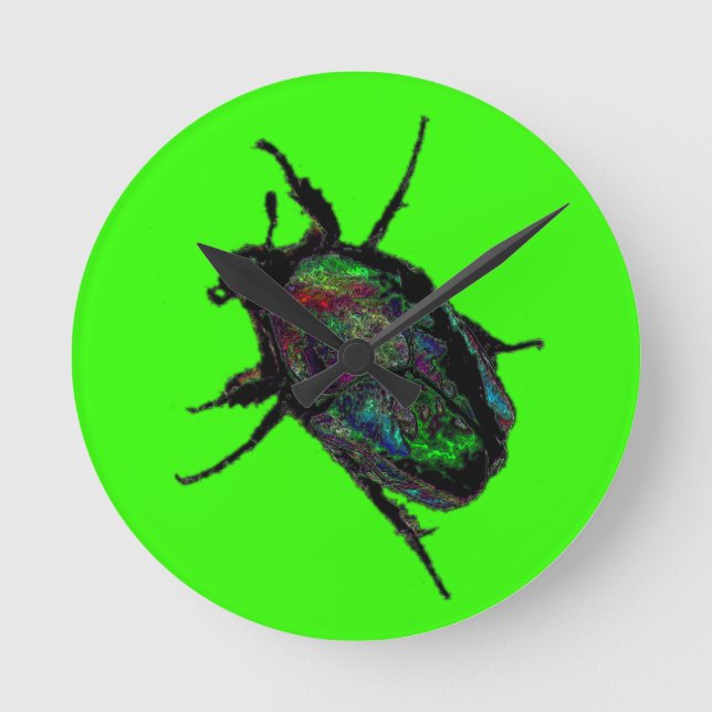 Scarab Beetle Round Clock (Front)