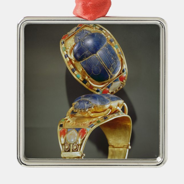 Scarab bracelet, from the Tomb of Tutankhamun Metal Ornament (Front)