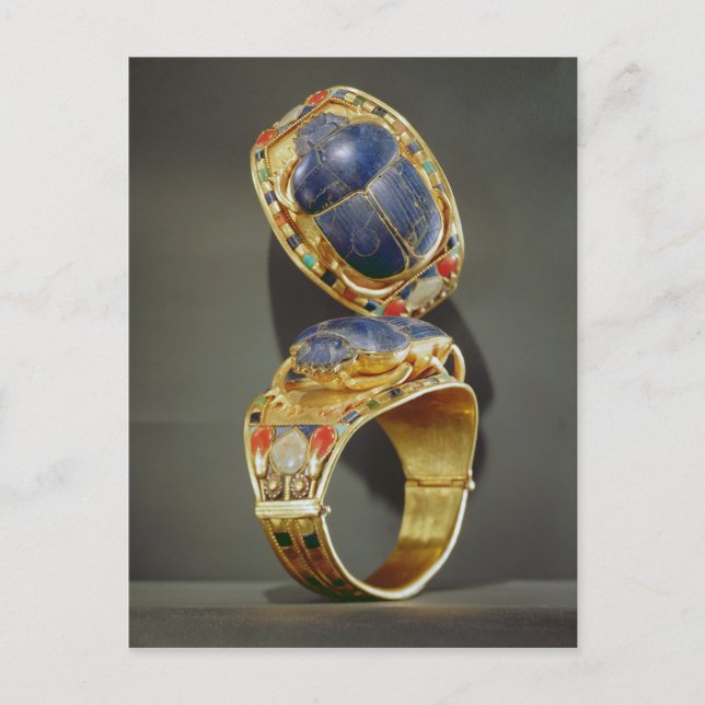 Scarab bracelet, from the Tomb of Tutankhamun Postcard (Front)