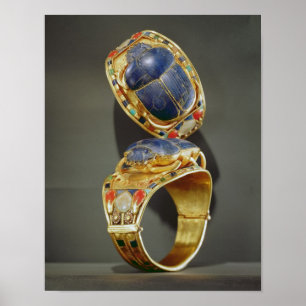 Scarab bracelet, from the Tomb of Tutankhamun Poster