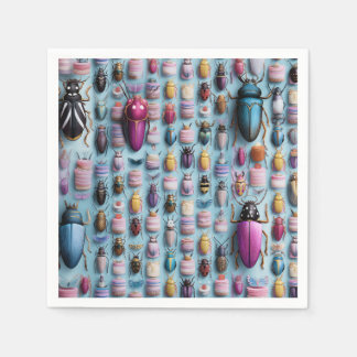 Scarab design and pastel pop cakes chic napkin