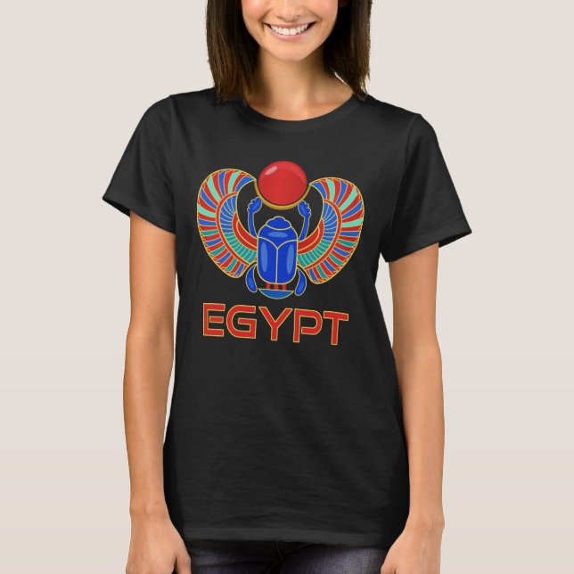 Scarab Égyptien Avec Le Mot T-shirt Égypte (Devant)