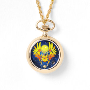 Scarab Necklace Watch