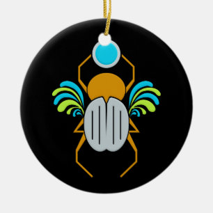SCARAB ornament, double-sided Ceramic Ornament