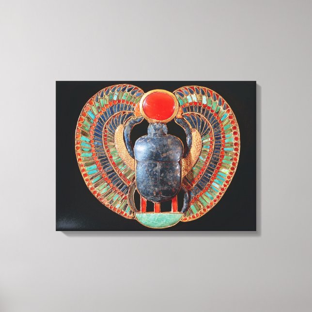 Scarab pectoral, from the tomb of Tutankhamun Canvas Print (Front)