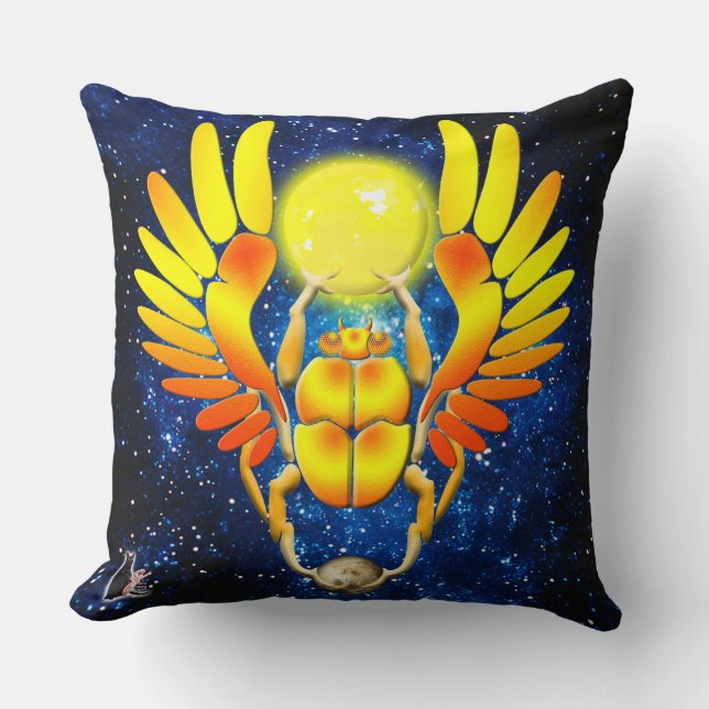 Scarab Throw Pillow (Front)