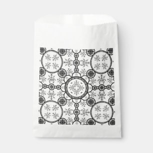 Scarab tile line pattern favour bag