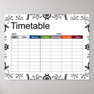 Scarab tile line pattern  timetable poster