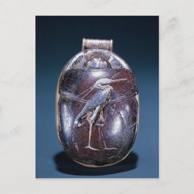 Scarab with Heron, from Tomb of Tutankhamun Postcard (Front)