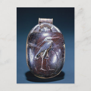 Scarab with Heron, from Tomb of Tutankhamun Postcard