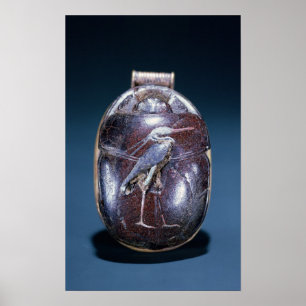 Scarab with Heron, from Tomb of Tutankhamun Poster