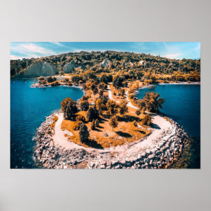 Scarborough Bluffs Canada stylized Poster