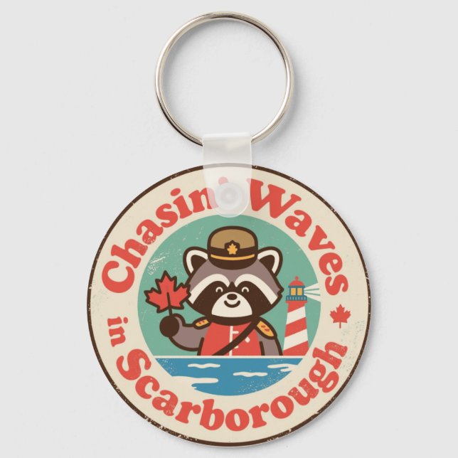 Scarborough Chasin’ Waves Art Keychain (Front)