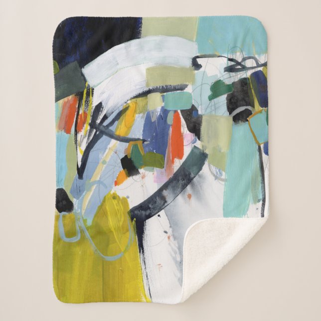 Scarborough Fair - Abstract Sherpa Blanket (Front)