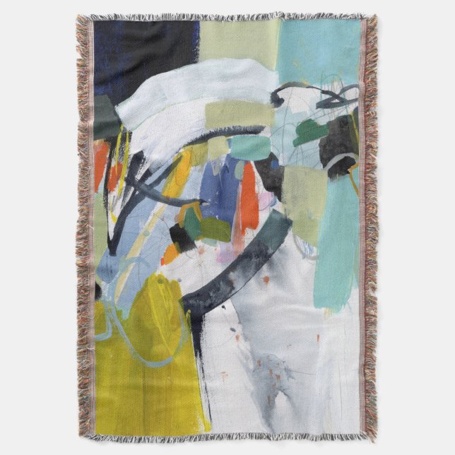 Scarborough Fair - Abstract Throw Blanket (Front Vertical)