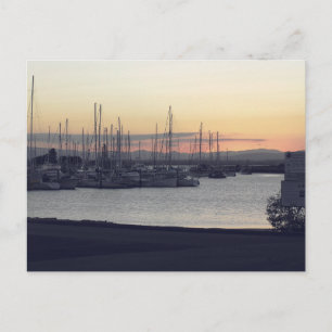Scarborough harbour at dusk, Queensland, Australia Postcard