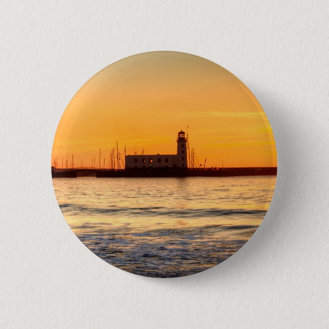 Scarborough Lighthouse 2 Inch Round Button (Front)