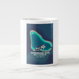 Scarborough Shoal West Philippine Sea Map Large Coffee Mug