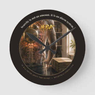 Scarcity Is an Alarm System Book Quote Round Clock